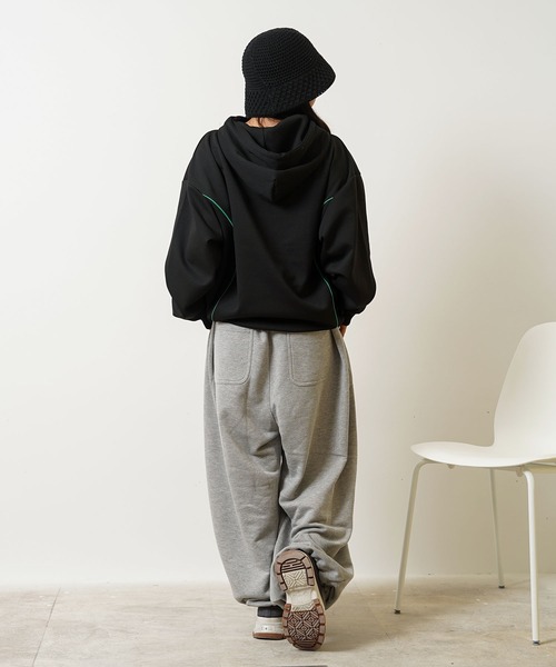 パーカー パイピング メタルプリント / Piping Metal Printed Hoodie