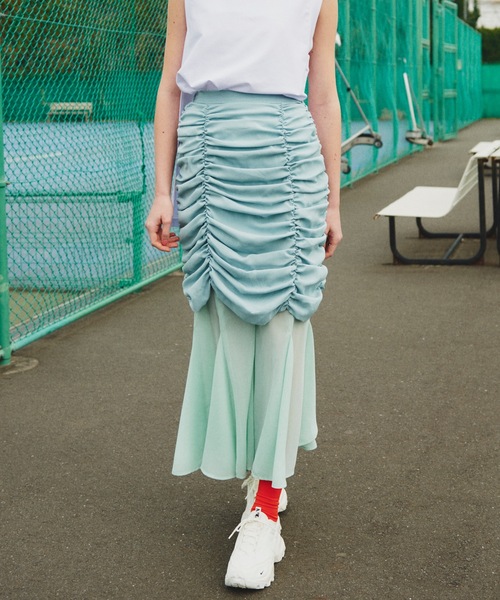 「LA BELLE ETUDE」 ロングスカート FREE ブルー レディース