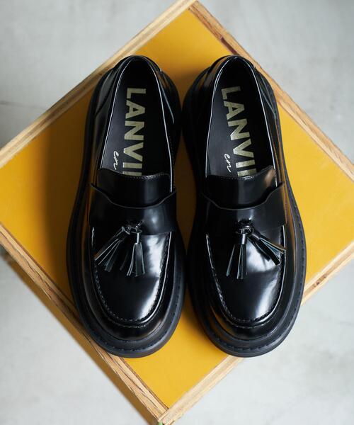 新品　ランバンオンブルー　ローファー 厚底タッセルローファー レディース 本革 ランバン オン ブルー LANVIN en Bleu 厚底タッセルローファー