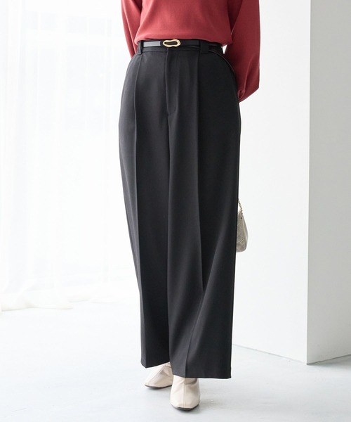 Andemiu スラックス パンツ 「LサイズWEB限定」タックワイド