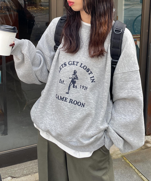 トレーナー スウェット ロゴスウェット ＆ ラメタンクトップ（セット） レディース FREAK'S STORE トレーナー スウェット ロゴスウェット セット