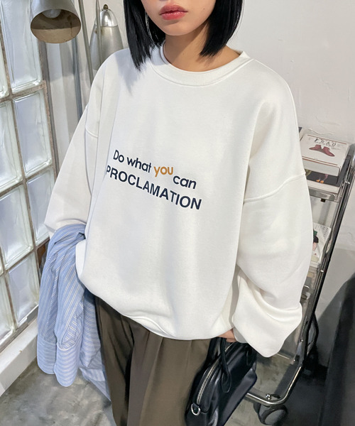 トレーナー スウェット LOGOスウェット/スウェット レディース ZUCCa トレーナー スウェット LOGOスウェット/スウェット