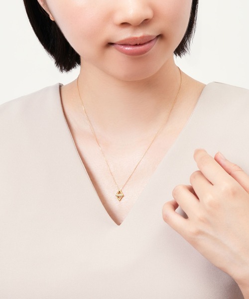 ネックレス K18YG ダイヤモンド ネックレス レディースの画像