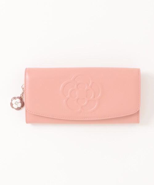 【りい 】新品 クレイサスビッグカメリア ワッフル レザーフラップ長財布 クレイサス 財布 長財布 CLATHAS フラップ 本革 ワッフル レザー