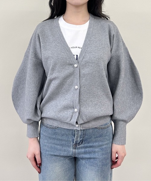 Virca カーディガン ボリュームスリーブカーディガン レディース