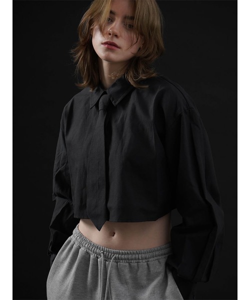 ブラウス シャツ CROPPED SHIRT レディース