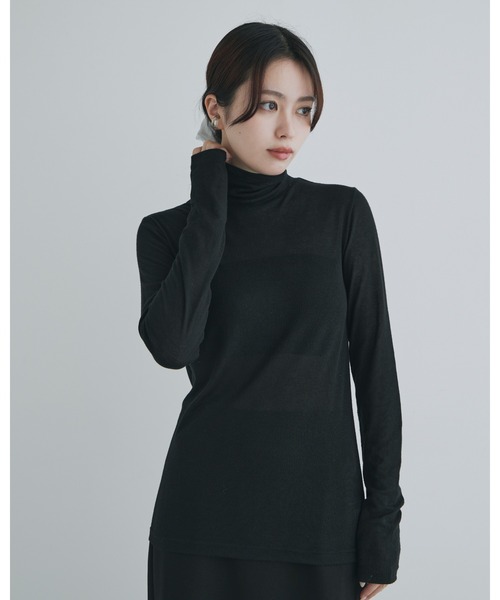 kiehtova tシャツ 「kiehtova」/SHEER LONG TURTLE TOPS/シアー ロング