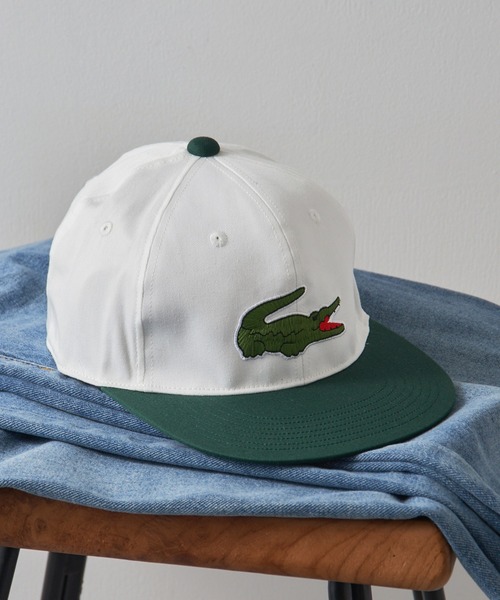 LACOSTE★ラコステ ユニセックス ワニ刺繍キャップ帽子 LACOSTE キャップ 帽子 「LACOSTE」ビックワニ バイカラー