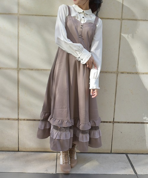 axes femme（アクシーズ ファム） ワンピース チュール×フリル