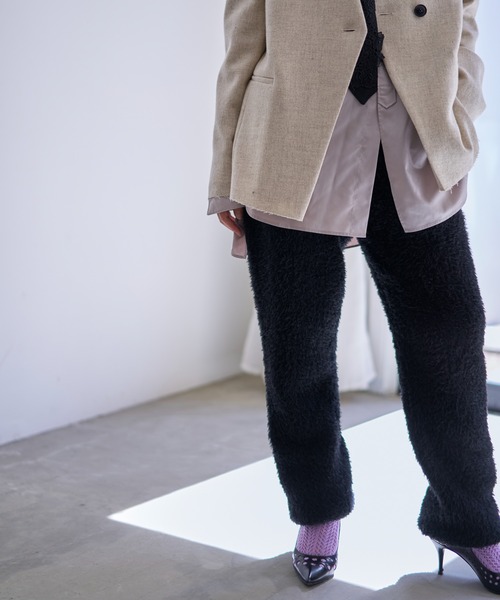 oll パンツ British fur knit pants レディース メンズ : ZOZOTOWN