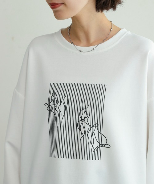 Bou Jeloud tシャツ アートプリントトップス レディース