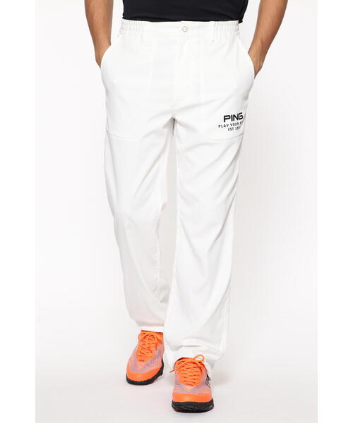 【新品未使用】PING メンズゴルフ パンツ　ホワイト　ウエスト82 PING（ピン） ワイドパンツ パンツ 「PING APPAREL」全方向ストレッチ