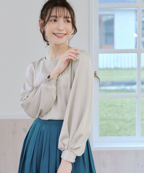 Tiaclasse ブラウス シャツ ボリュームスリーブブラウス レディース