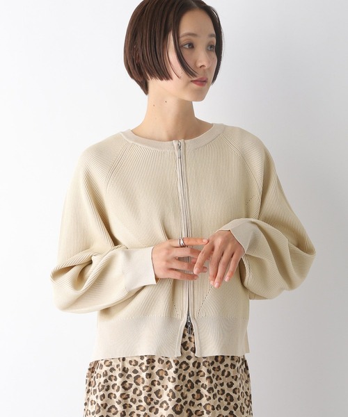 楽天市場】【SALE／30%OFF】7ゲージ配色リブZIPカーディガン