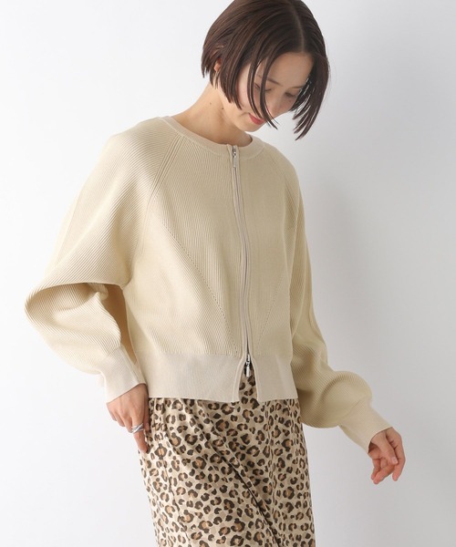 LEPSIM｜7ゲージ配色リブZIPカーディガン | Rakuten Fashion