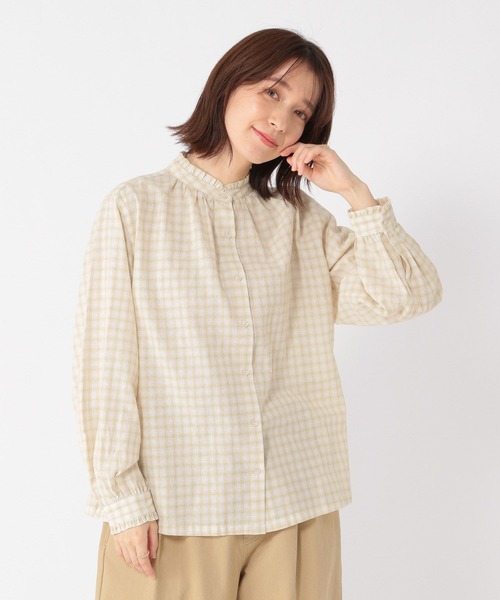 vintage ガーゼ　トップス　フリル vintage ガーゼトップスフリル