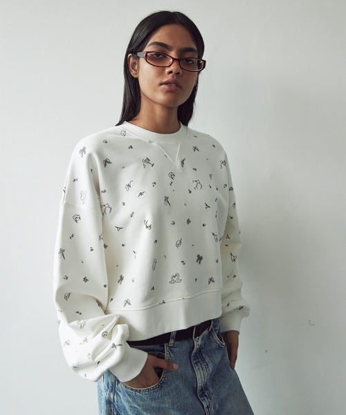 トレーナー スウェット Tattoo Print Sweat レディース