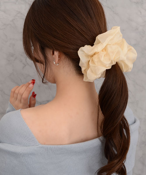 TONE SELECT GOODS シュシュ 「float」シフォン シンプル ビッグ