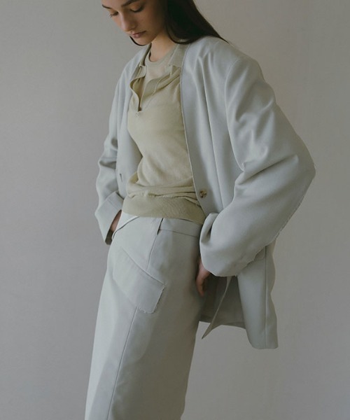 etre tokyo カットオフノーカラージャケット カットオフノーカラージャケット(S NAVY): アウター │ ETRE