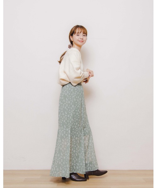 「flower」 ニットボレロ FREE ブラウン レディース_画像5