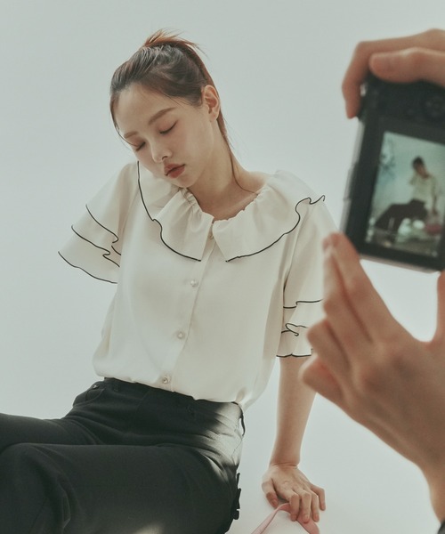 ブラウス シャツ レイヤードフリルブラウス / Layered frill blouse レディース
