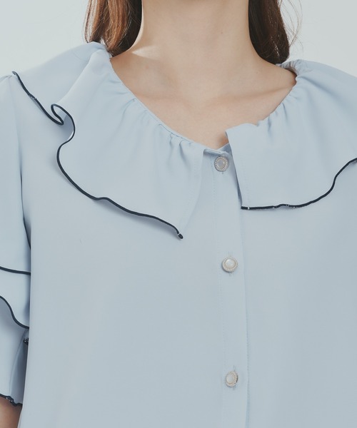 ブラウス シャツ レイヤードフリルブラウス / Layered frill blouse レディース レイヤードフリルブラウス / Layered frill blouse（シャツ