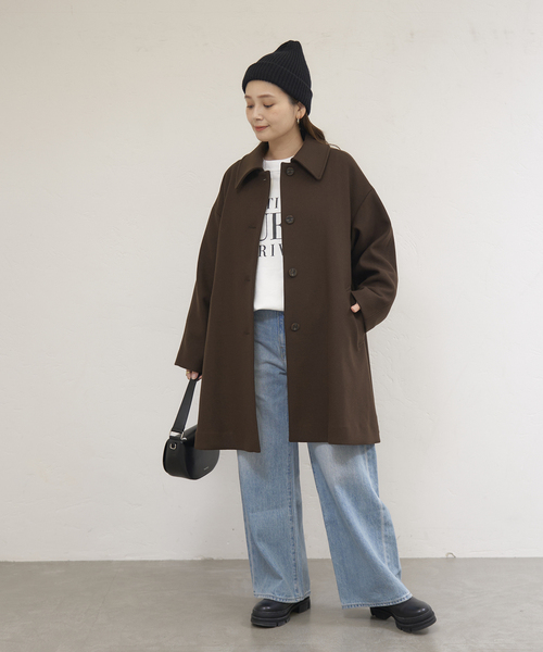 「JOURNAL STANDARD」 ステンカラーコート 38 ブラウン レディース_画像3