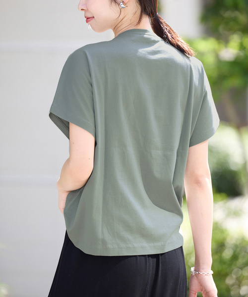 IENA tシャツ ATON/エイトン SUVIN 60/2 CAP SLEEVE TEE Tシャツ