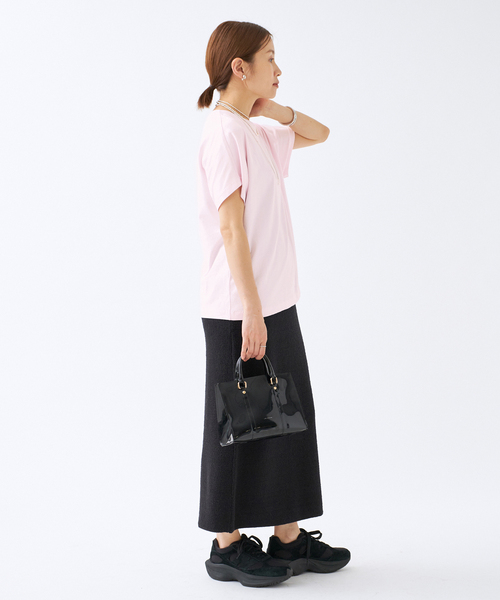 IENA ATON/SUVIN 60/2 CAP SLEEVE TEE Tシャツ ATON/エイトン SUVIN 60/2 CAP SLEEVE TEE Tシャツ（Tシャツ