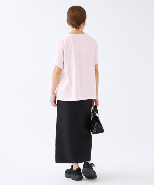 IENA tシャツ ATON/エイトン SUVIN 60/2 CAP SLEEVE TEE Tシャツ