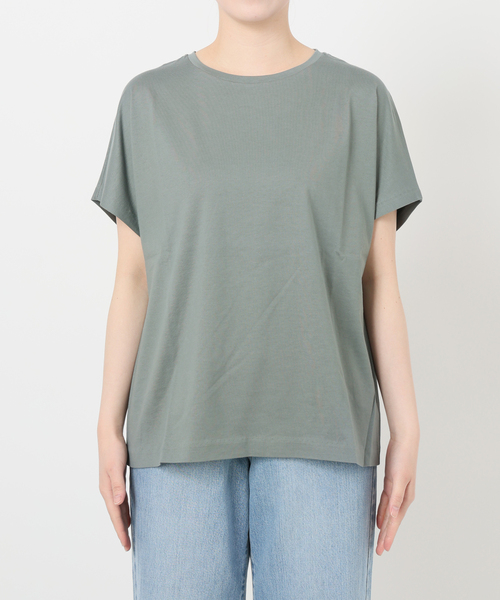 IENA tシャツ ATON/エイトン SUVIN 60/2 CAP SLEEVE TEE Tシャツ