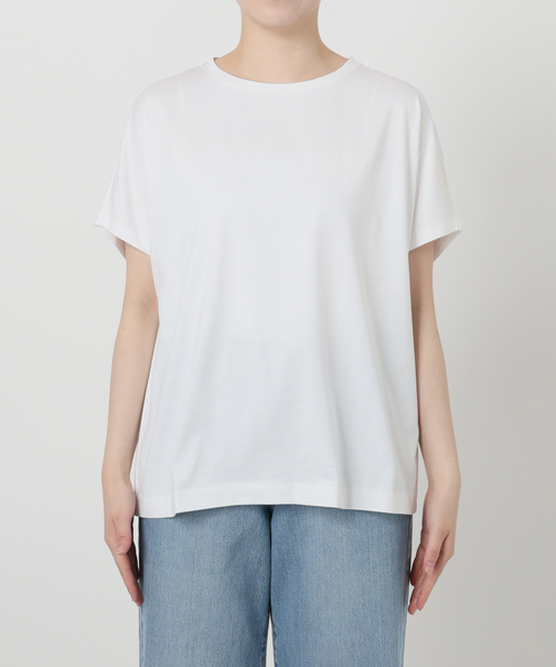 IENA tシャツ ATON/エイトン SUVIN 60/2 CAP SLEEVE TEE Tシャツ