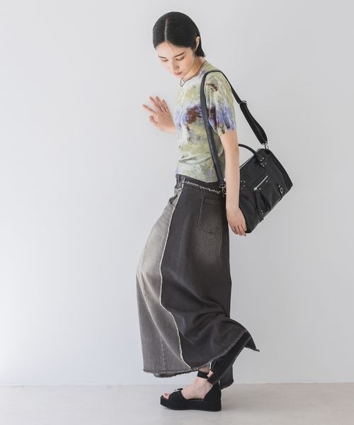 JEANASIS セーターとスカートのセット F 黒系 JEANASIS（ジーナシス）の「MIXヤーンミニ2P/983900（ニット