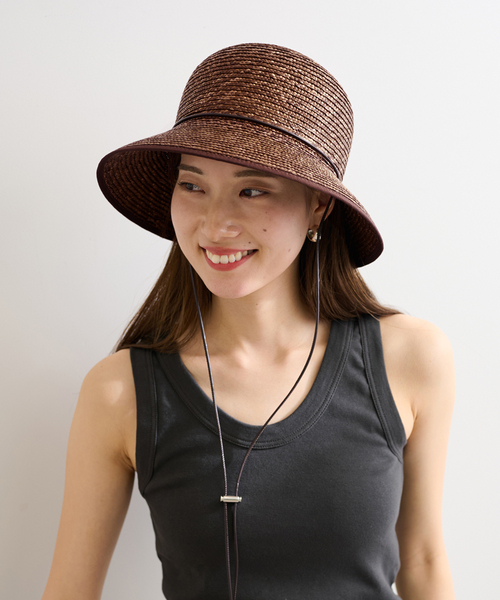 最終価格 FERRUCCIO VECCHI   WIDE BRIM ハット 黒 FERRUCCIO VECCHI リングベルト フェルトハット