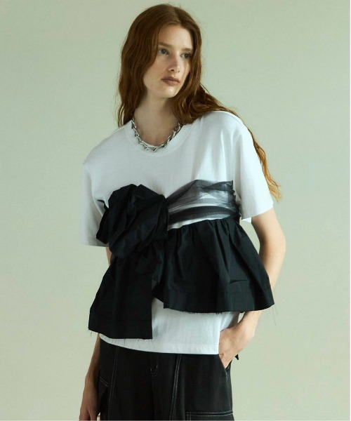 [MAISON SPECIAL]ドッキングツイステッドTシャツ/grey MAISON SPECIAL(メゾンスペシャル)｜Docking Twisted T-shirt