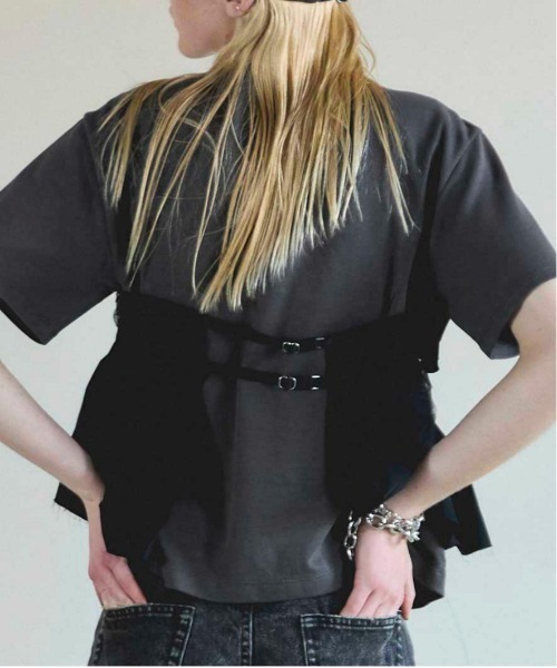 ●入手困難●MAISON SPECIAL ドッキングツイステッドTシャツ グレー MAISON SPECIAL 【メゾンスペシャル】 Docking Twisted T-shirt