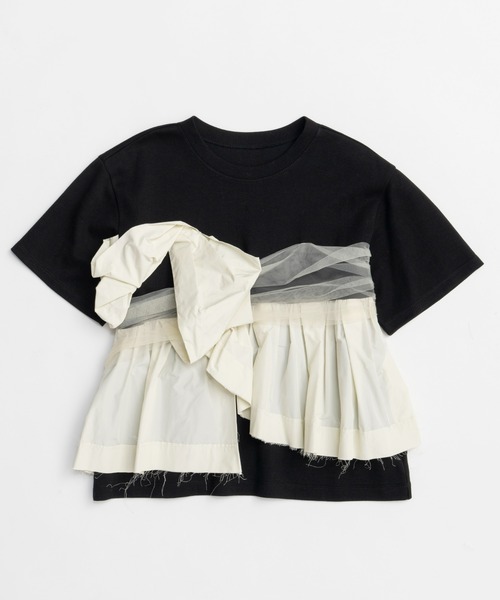 MAISON SPECIAL tシャツ Docking Twisted T-shirt/ドッキング