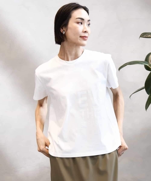 MICHEL  / ミッシェルクラン [WEB限定カラー]ラメロゴTシャツ MICHEL KLEIN tシャツ 「WEB限定カラー」ラメロゴTシャツ