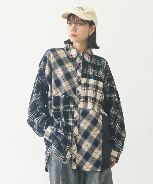 「MILKFED.」 ドルマンスリーブシャツ ONE SIZE ブラック レディース