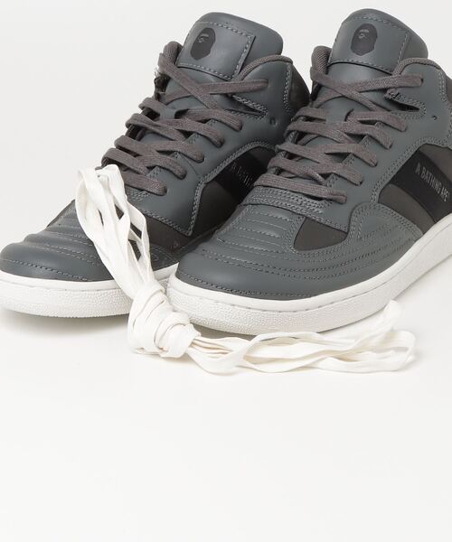 A BATHING APE 「A APE」 ハイカットスニーカー 27cm グレー