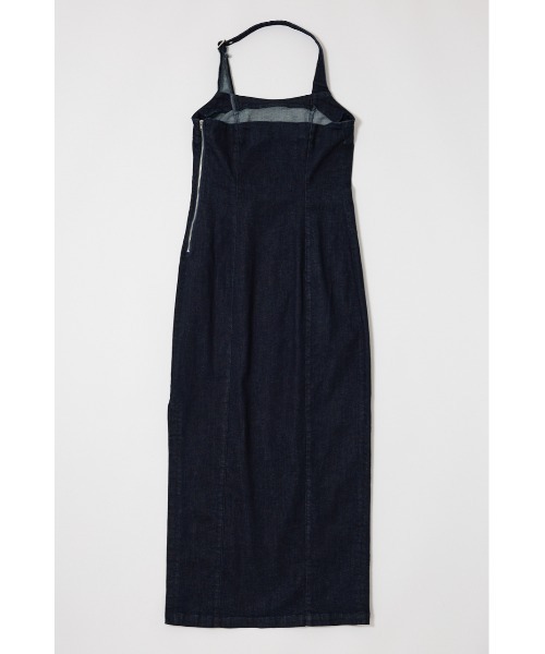 MOUSSY（マウジー） ワンピース 夏 HALTER STRAP DENIM ドレス 