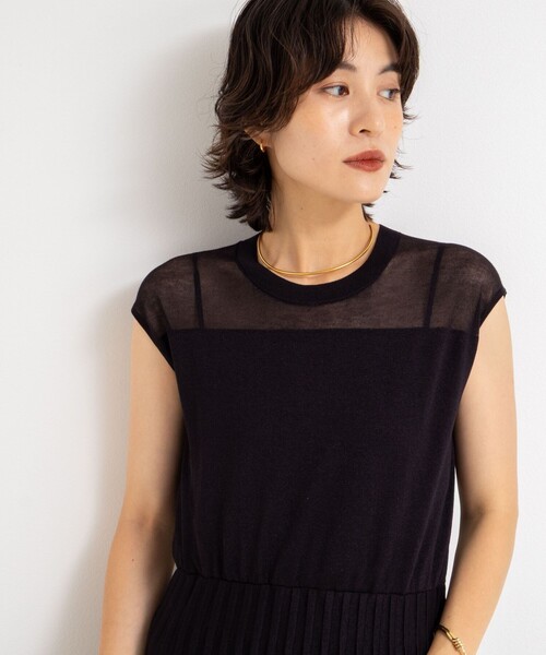 NOLLEY'S Sophi ワンピース プリーツ風ニットワンピース