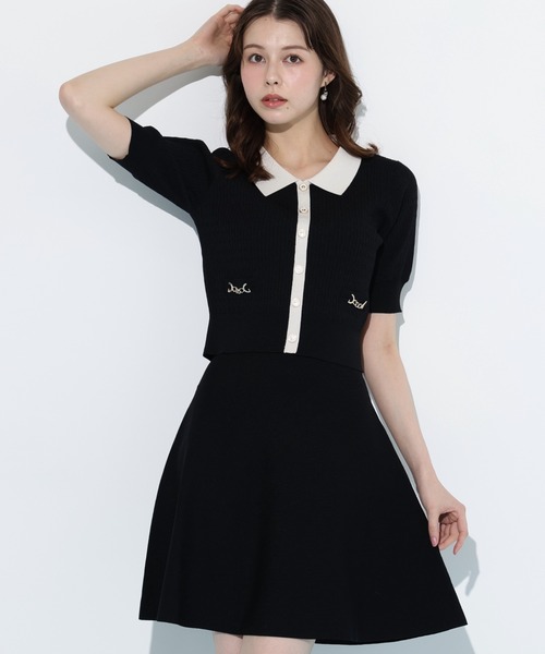 JILTU ワンピース&ケープ　セット JILL by STUART ワンピース ビット付きニットセットアップ