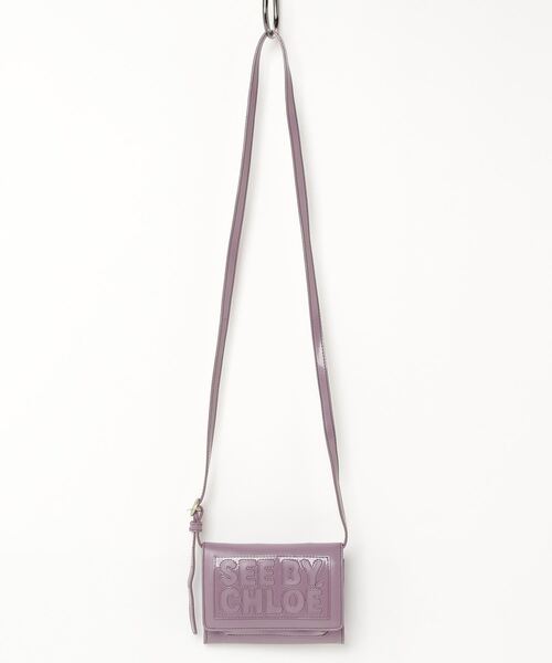 【SEE BY CHLOE】ブラウン×パープル 本革 ショルダー&ハンドバッグ SEE BY CHLOE 「SEE CHLOE」 ショルダーバッグ - パープル