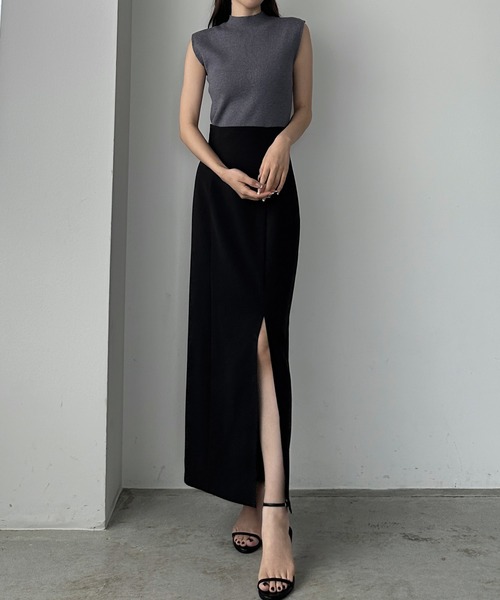 「Louere」 タイトスカート X-LARGE ライトベージュ レディース_画像3