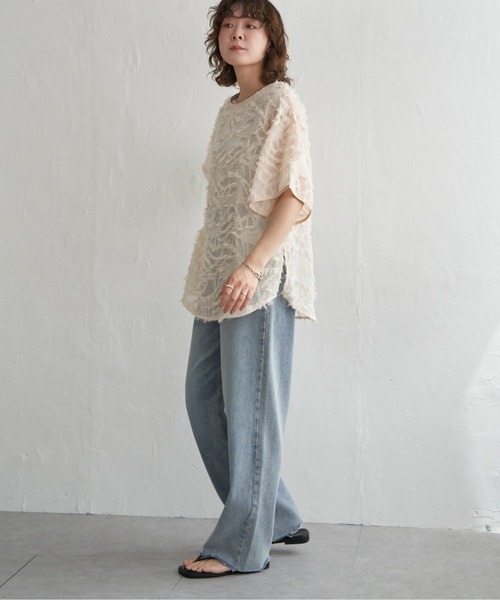 「notch.」 半袖ブラウス M ブラック レディース_画像3