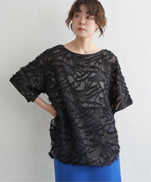 「notch.」 半袖ブラウス M ブラック レディース_画像6