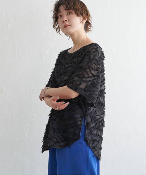 「notch.」 半袖ブラウス M ブラック レディース_画像7