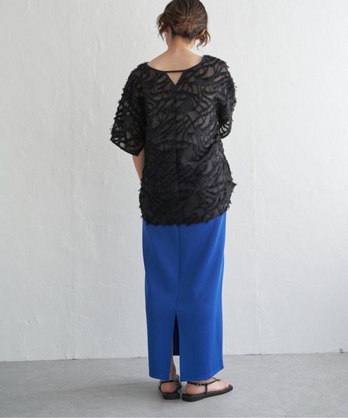 「notch.」 半袖ブラウス M ブラック レディース_画像8