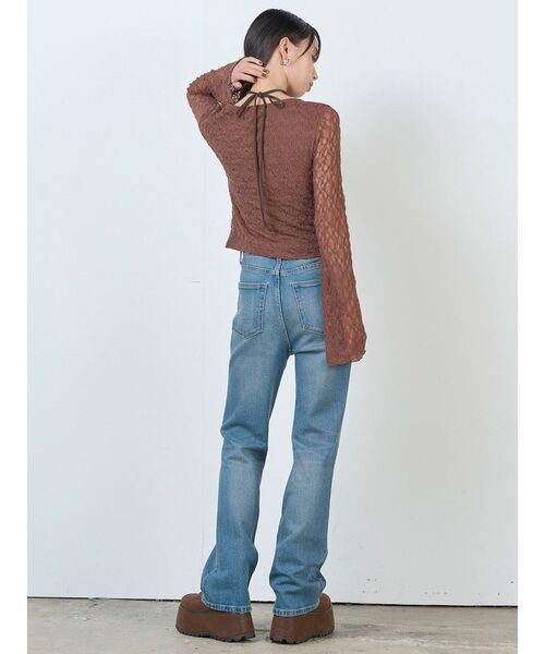 MURUA レースタンクコンビカシュクールシャツ MURUA レースタンクコンビカシュクールシャツ（ブラウン） -靴